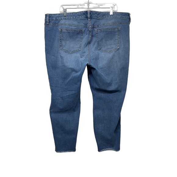 Torrid Distressed Patched Medium Wash Ankle Jeans Size 20 - Picture 2 of 7